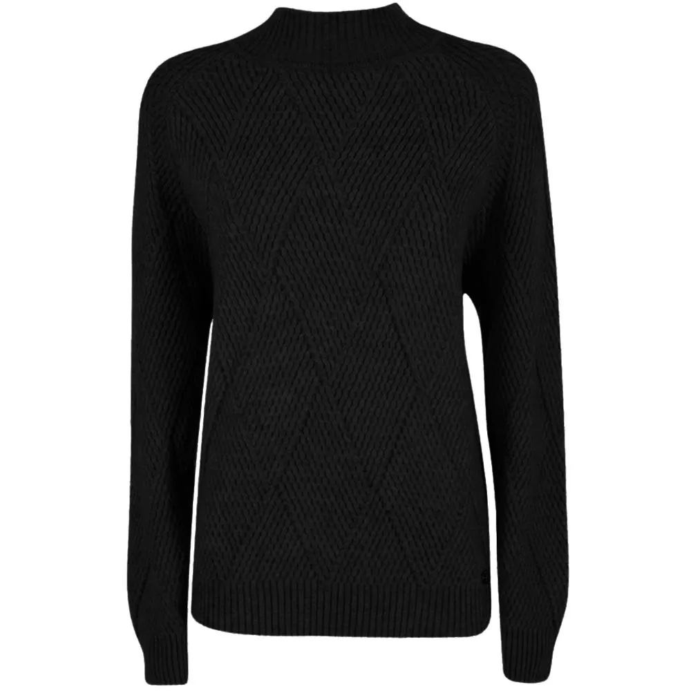 Yes Zee Women's Black Acrylic Sweater