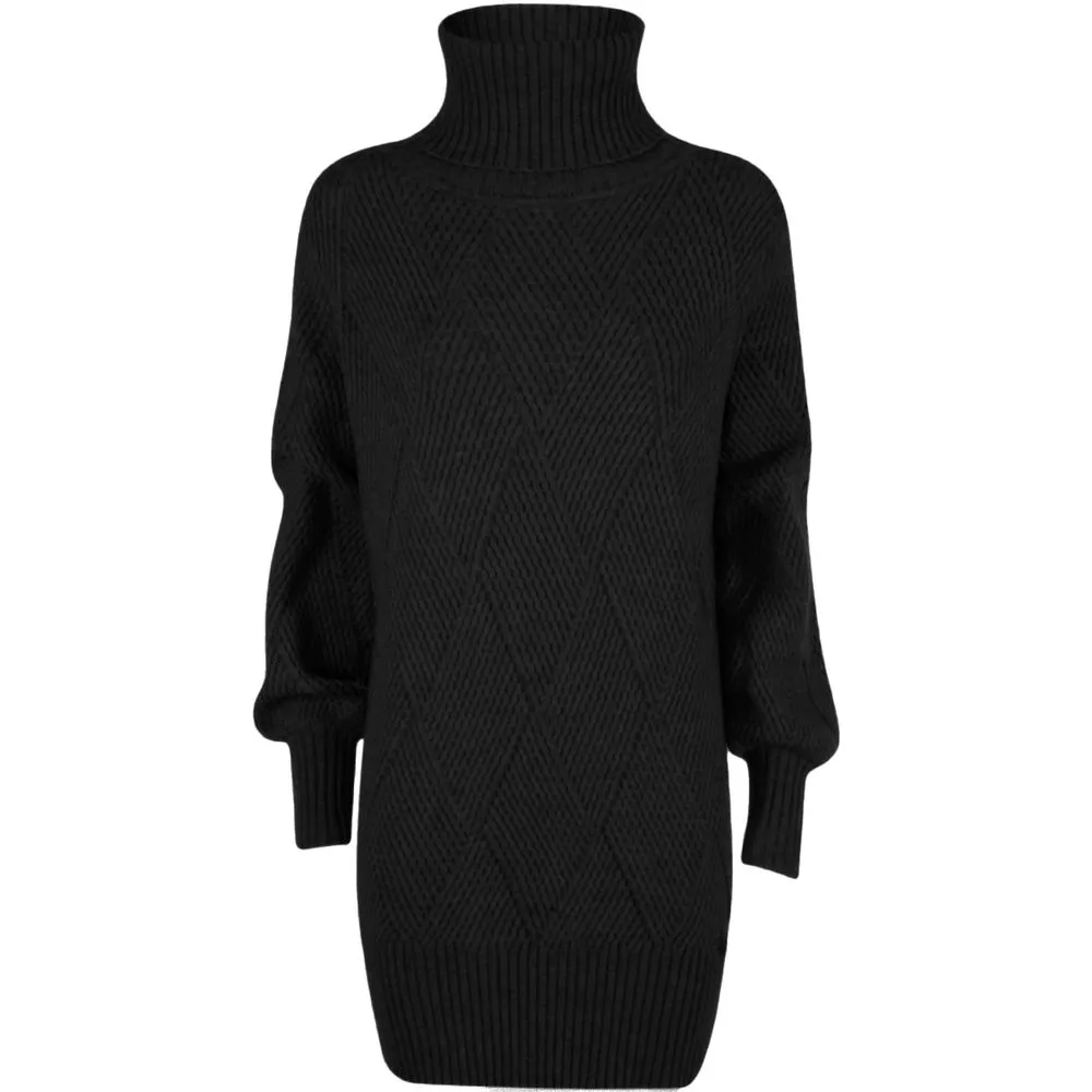 Yes Zee Women's Black Acrylic Dress