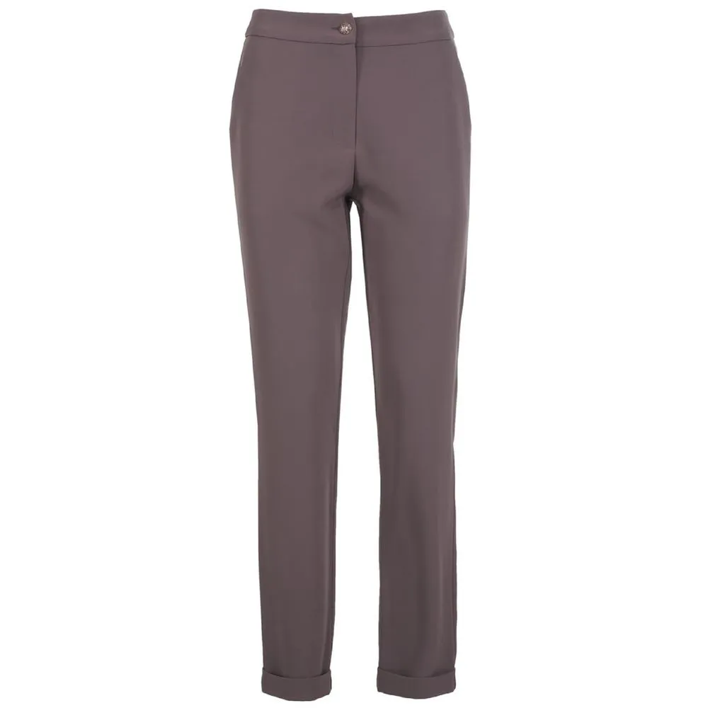 Yes Zee Women's Gray Polyester Jeans & Pant
