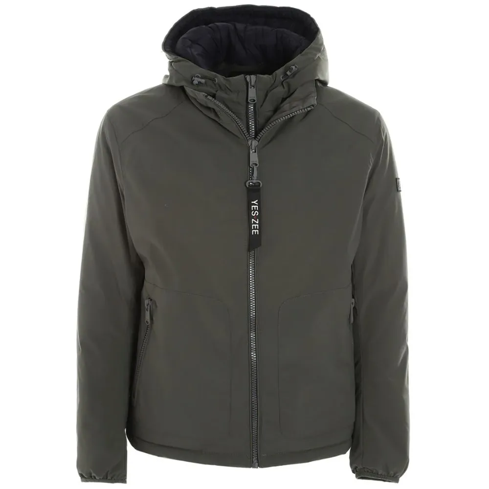 Yes Zee Men's Green Polyester Jacket