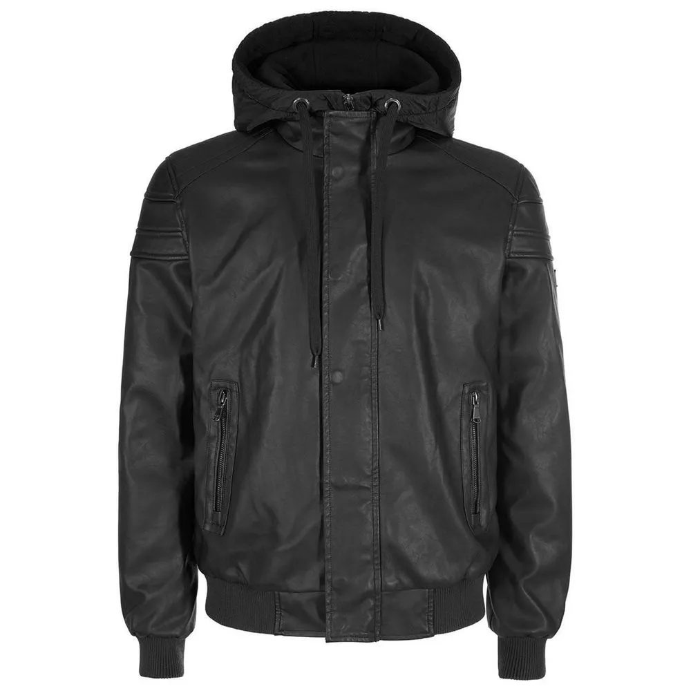 Yes Zee Men's Black Polyethylene Jacket