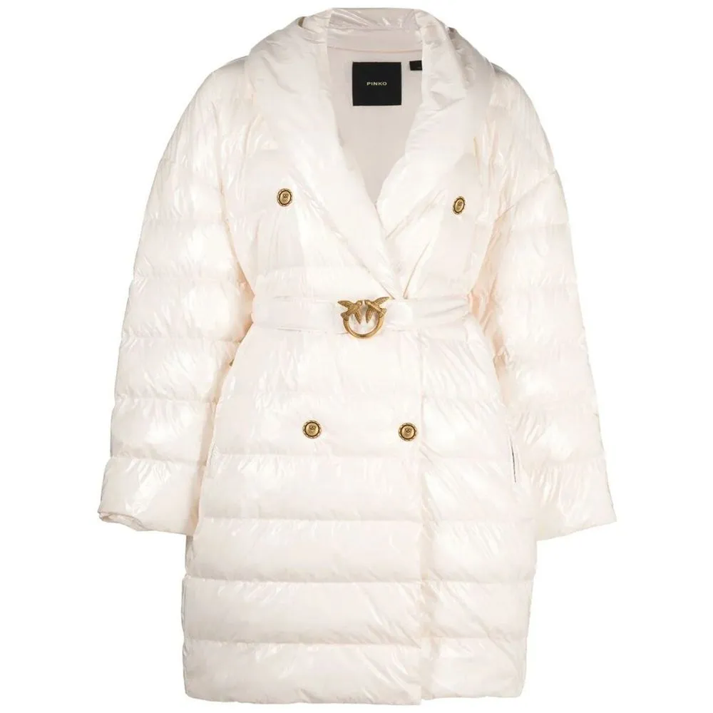 PINKO Women's Beige Nylon Jackets & Coat
