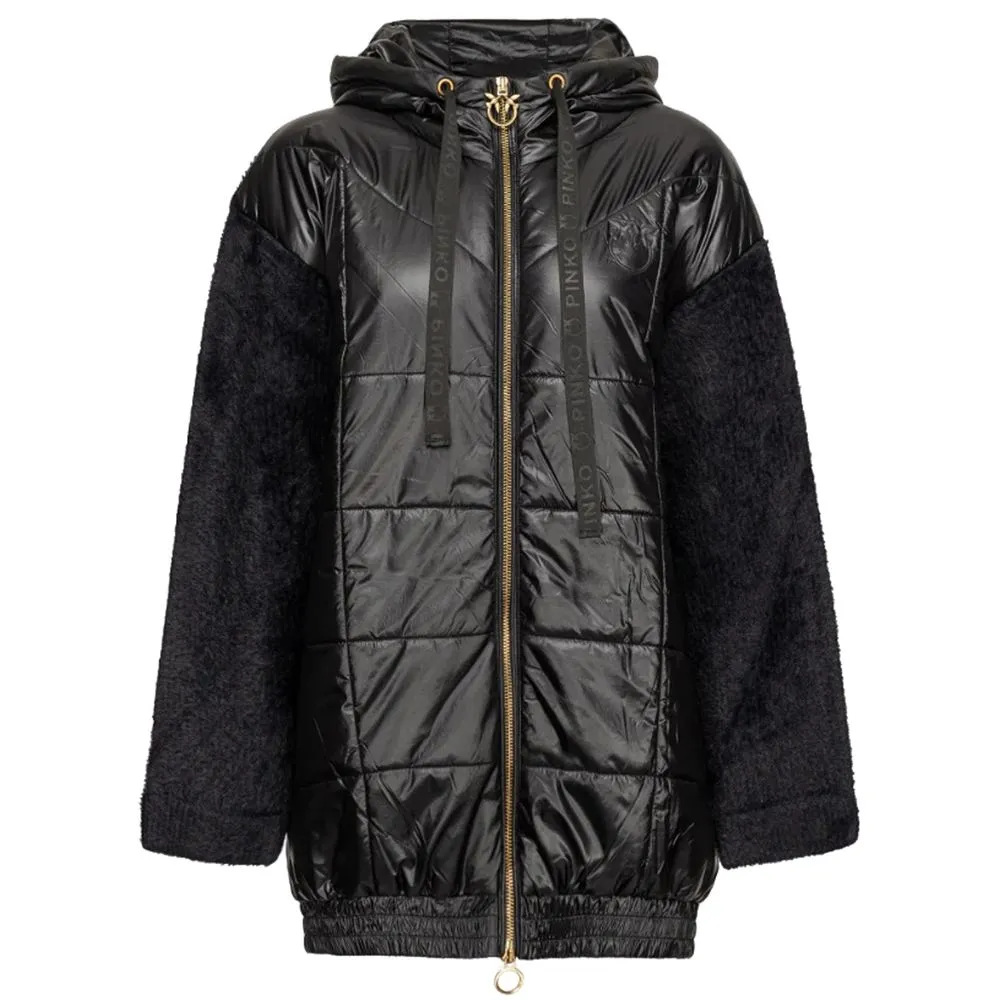 PINKO Women's Black Nylon Jackets & Coat