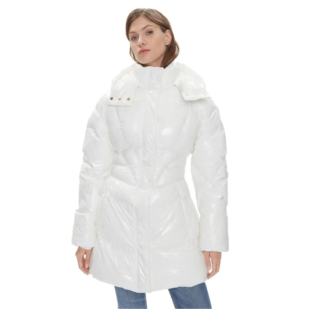 PINKO Women's White Nylon Jackets & Coat
