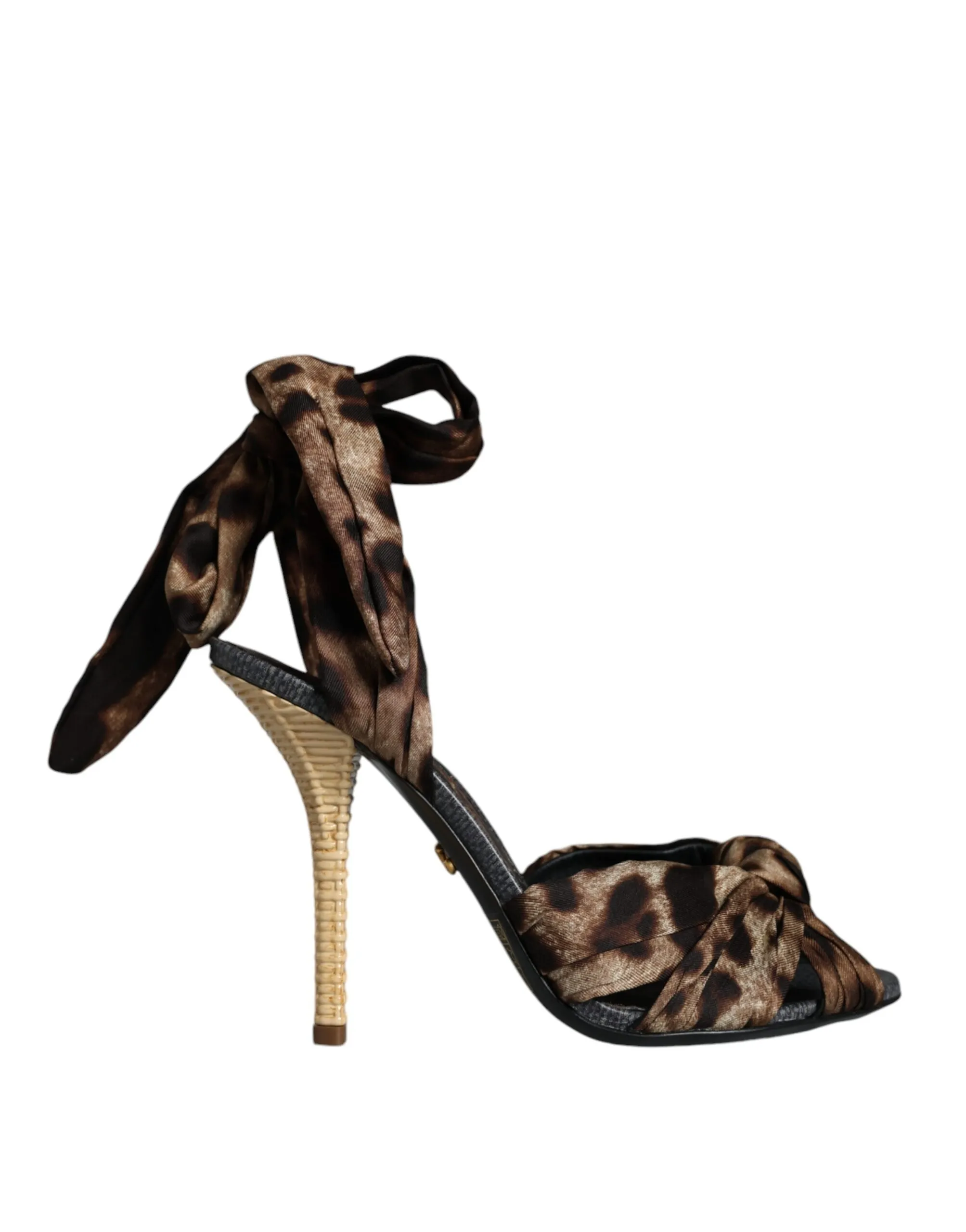 Dolce & Gabbana Women's Brown Leopard Keira Heels Sandals Shoes