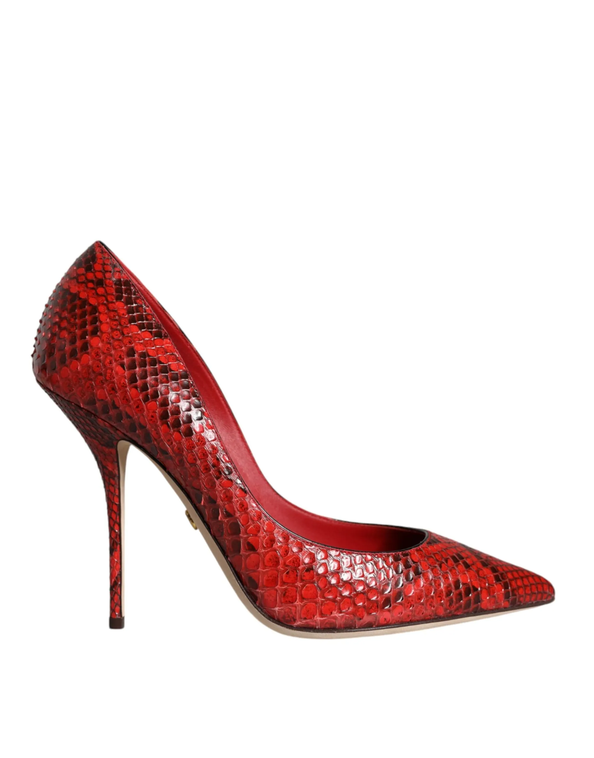 Dolce & Gabbana Women's Red Leather Stiletto High Heels Pumps Shoes