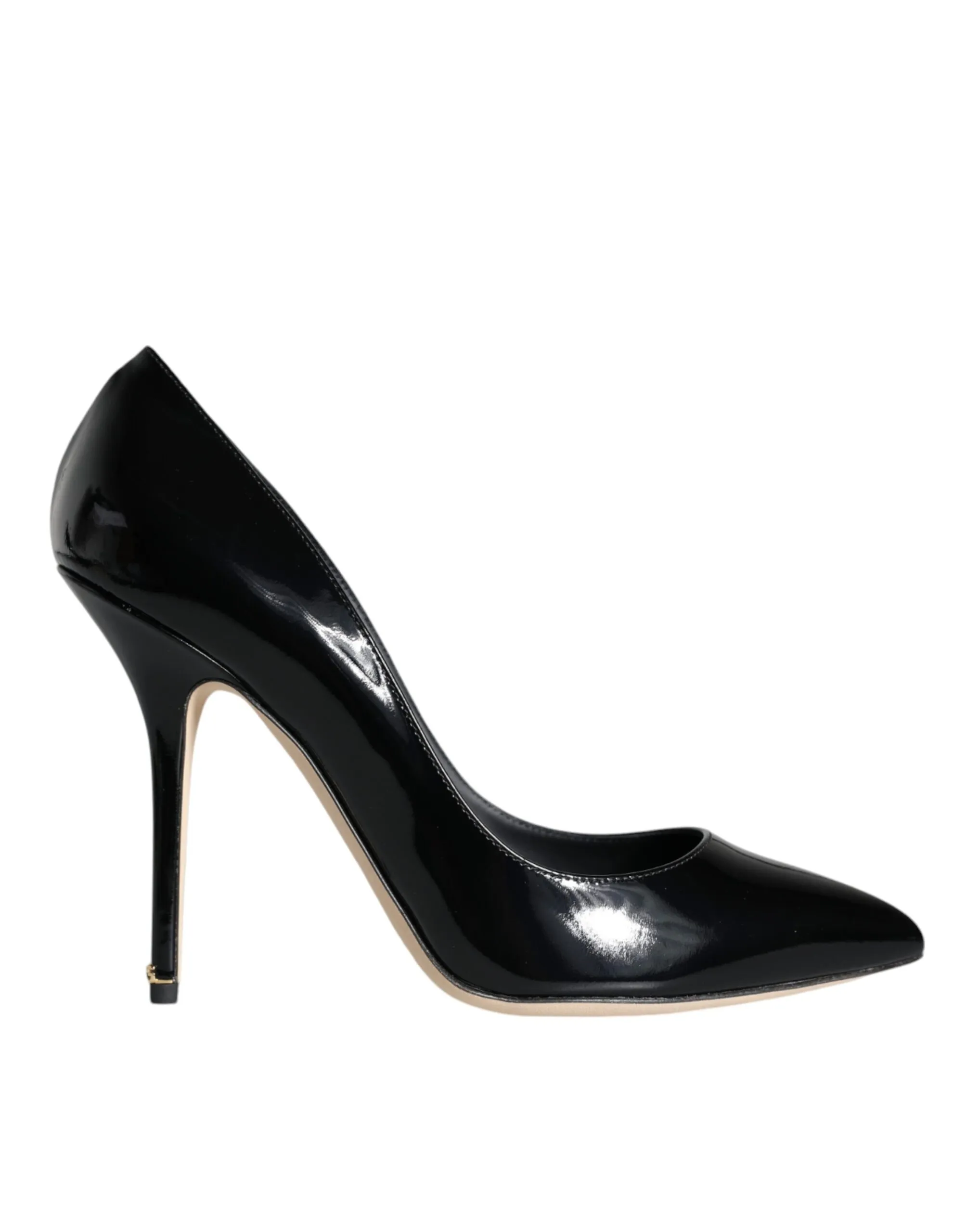 Dolce & Gabbana Women's Black Patent Leather Bellucci Pumps Heels Shoes