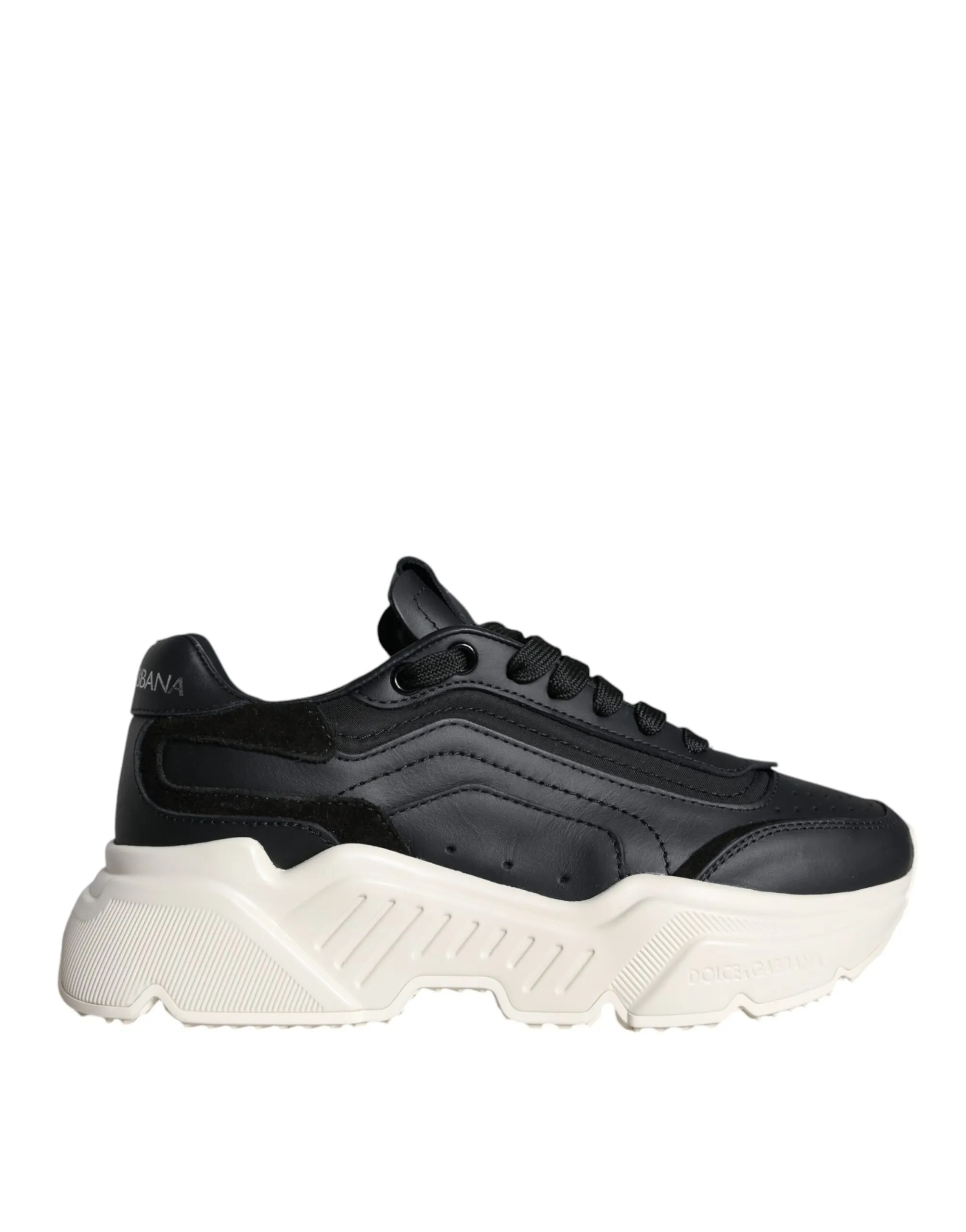 Dolce & Gabbana Women's Black White DAYMASTER Leather Sneakers Shoes
