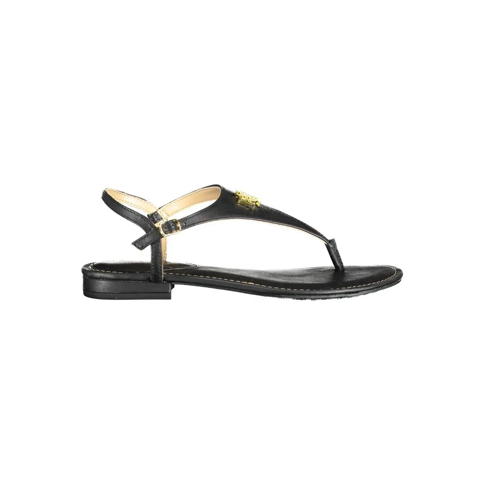 Ralph Lauren Women's Black Leather Sandal