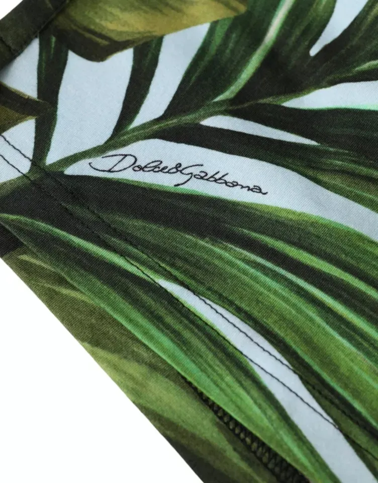 Dolce & Gabbana Men's Multicolor Leaf Print Regular Boxer Underwear