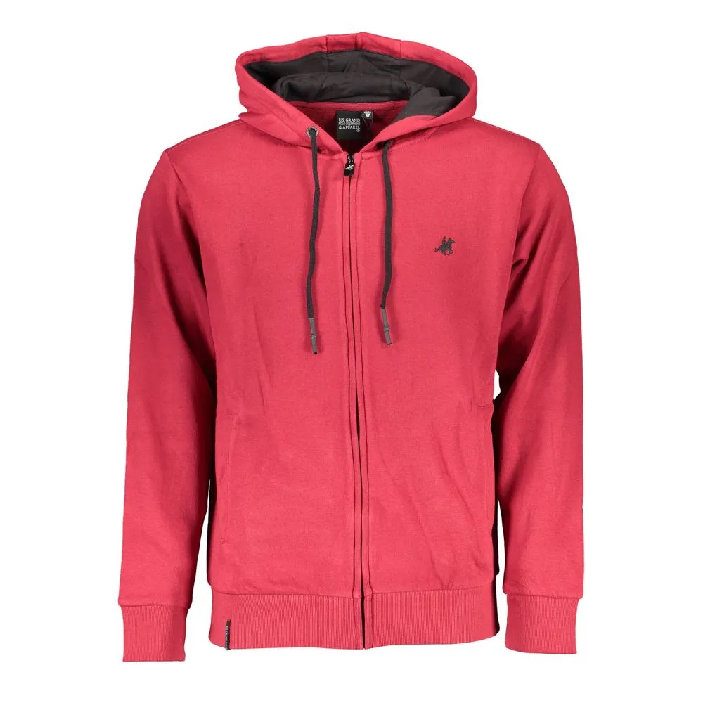 U.S. Grand Polo Men's Red Cotton Sweater