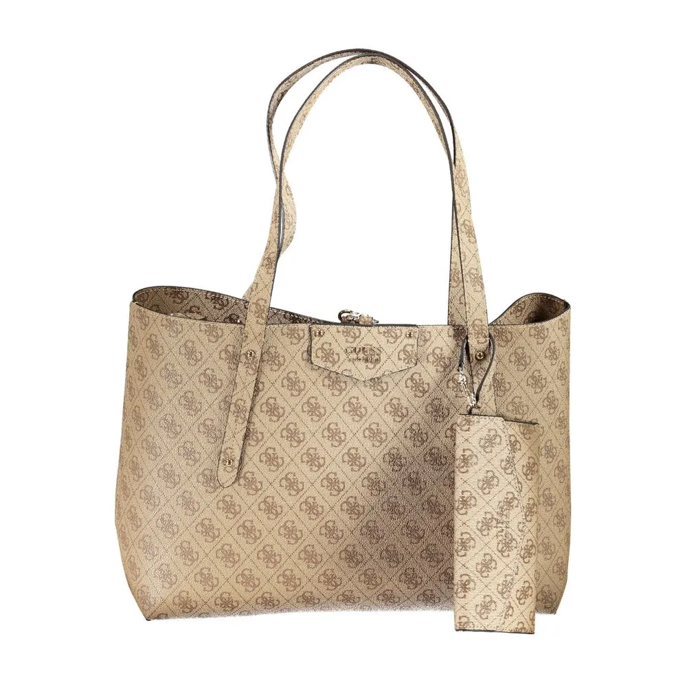 Guess Jeans Women's Beige Polyethylene Handbag
