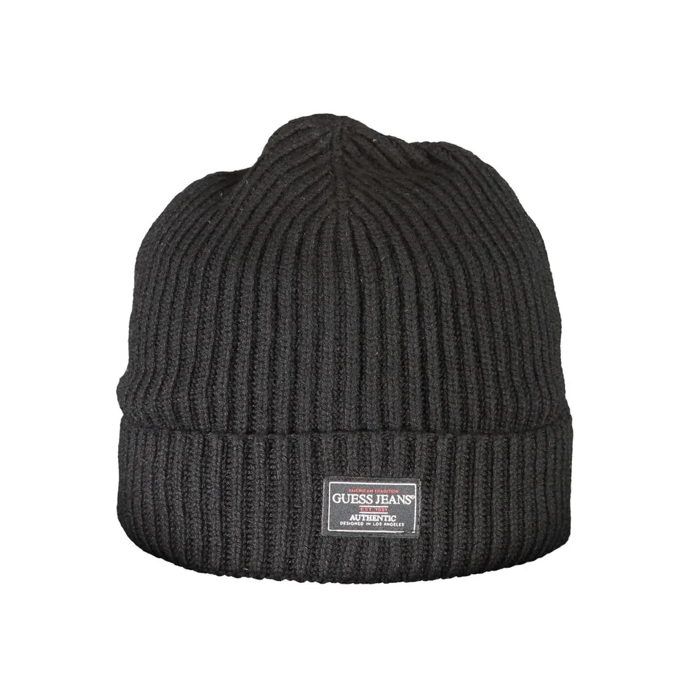 Guess Jeans Men's Black Acrylic Hats & Cap