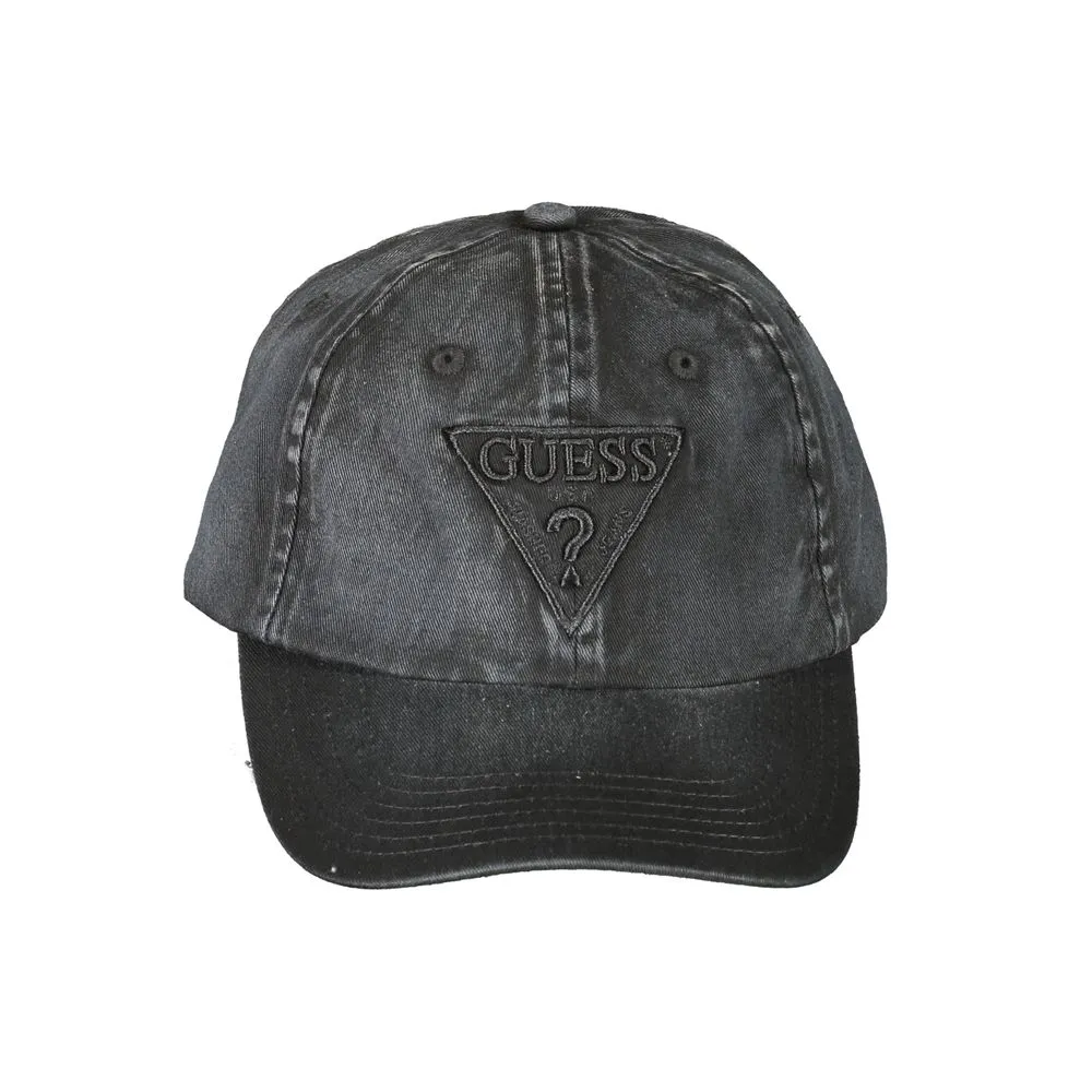 Guess Jeans Men's Black Cotton Hats & Cap