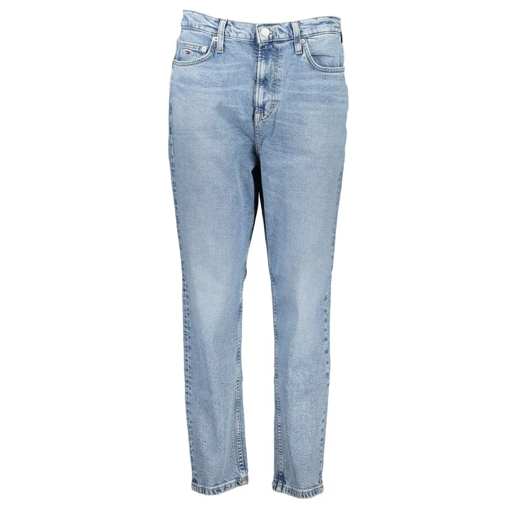 Tommy Hilfiger Women's Light Blue Cotton Jeans & Pant