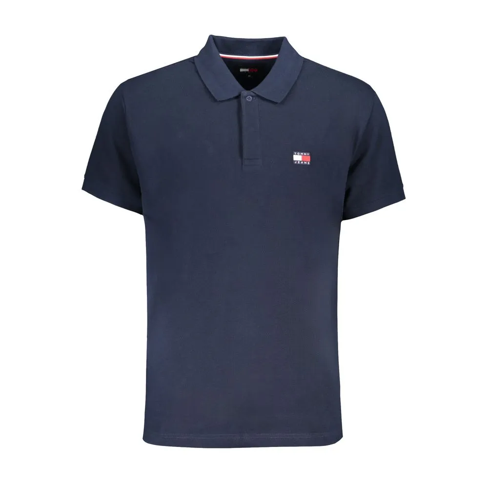 Tommy Hilfiger Men's Blue Cotton Polo Shirt