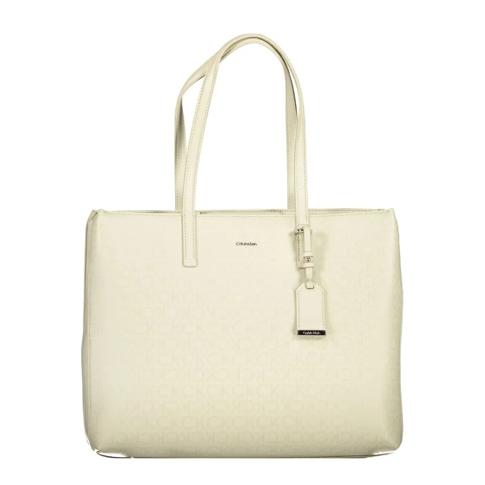 Calvin Klein Women's Beige Polyester Handbag