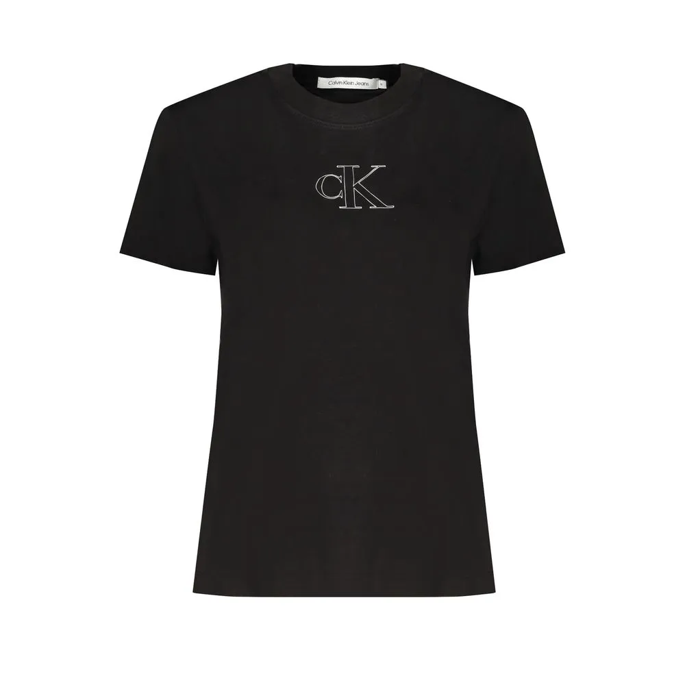 Calvin Klein Women's Black Cotton Tops & T-Shirt