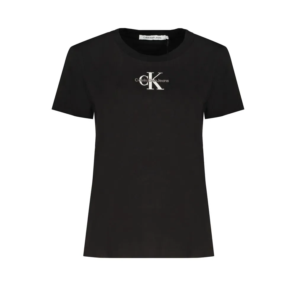 Calvin Klein Women's Black Cotton Tops & T-Shirt