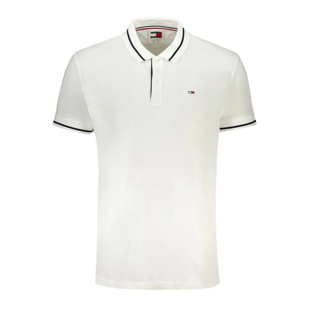 Tommy Hilfiger Men's White Cotton Polo Shirt