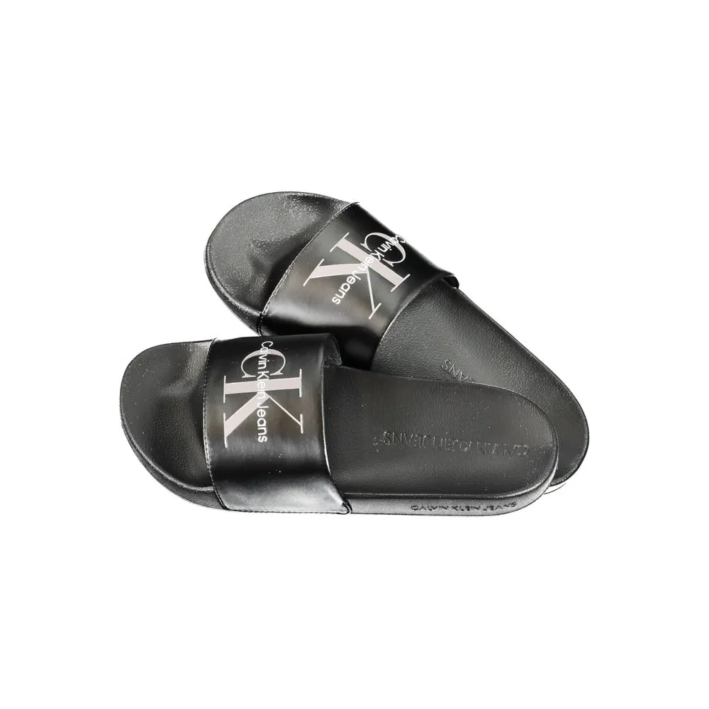 Calvin Klein Women's Black Polyester Sandal