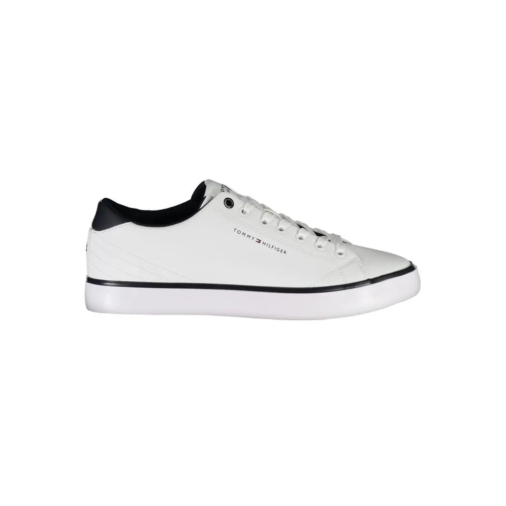 Tommy Hilfiger Men's White Polyester Sneaker
