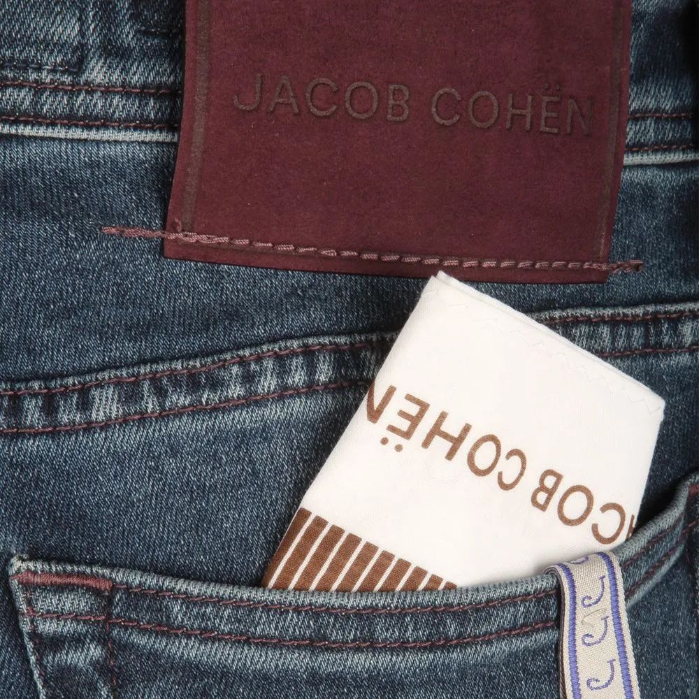Jacob Cohen Men's Blue Cotton Men's Slim Fit Jean