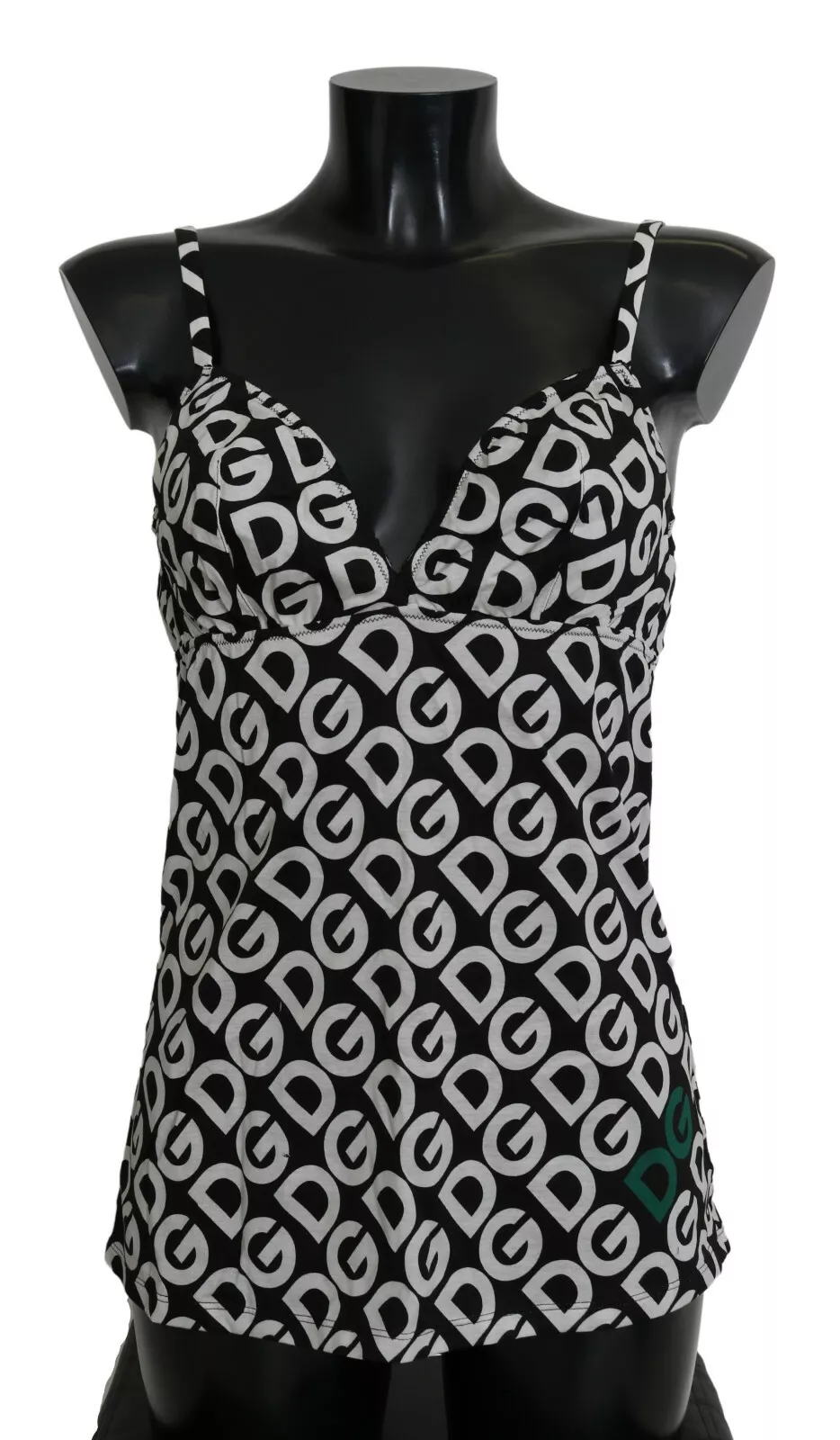 Dolce & Gabbana Women's Black DG Mania Print Sleeveless Swimwear