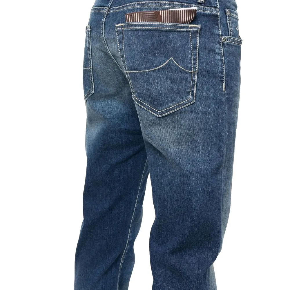 Jacob Cohen Men's Blue Cotton Jeans & Pant