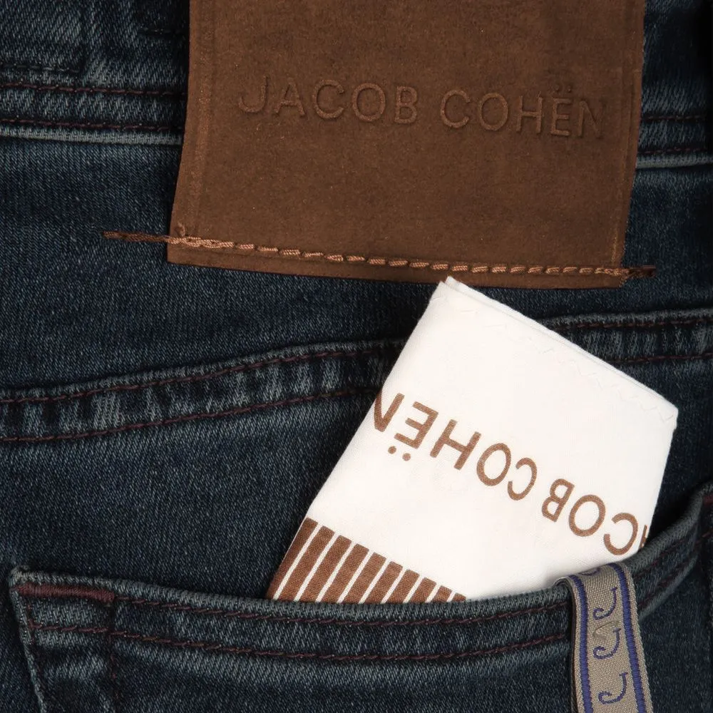 Jacob Cohen Men's Blue Cotton Men's Slim Fit Jean