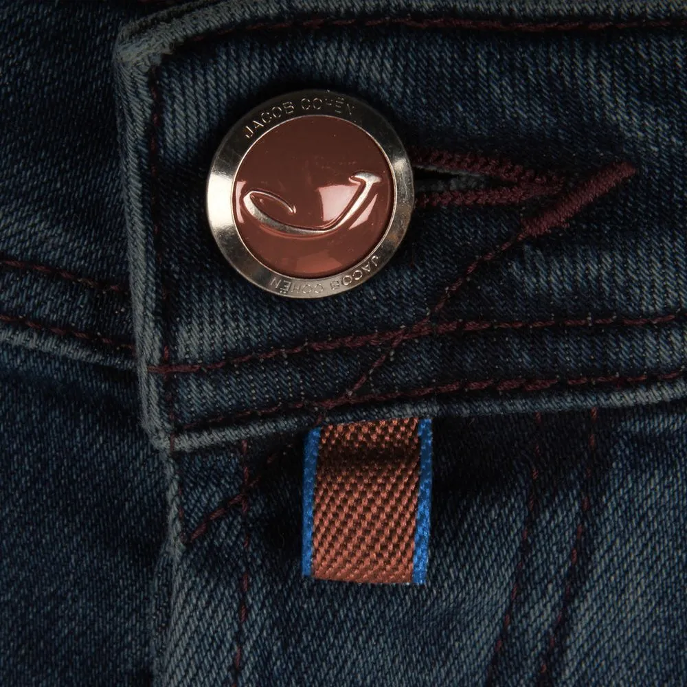 Jacob Cohen Men's Blue Cotton Men's Slim Fit Jean