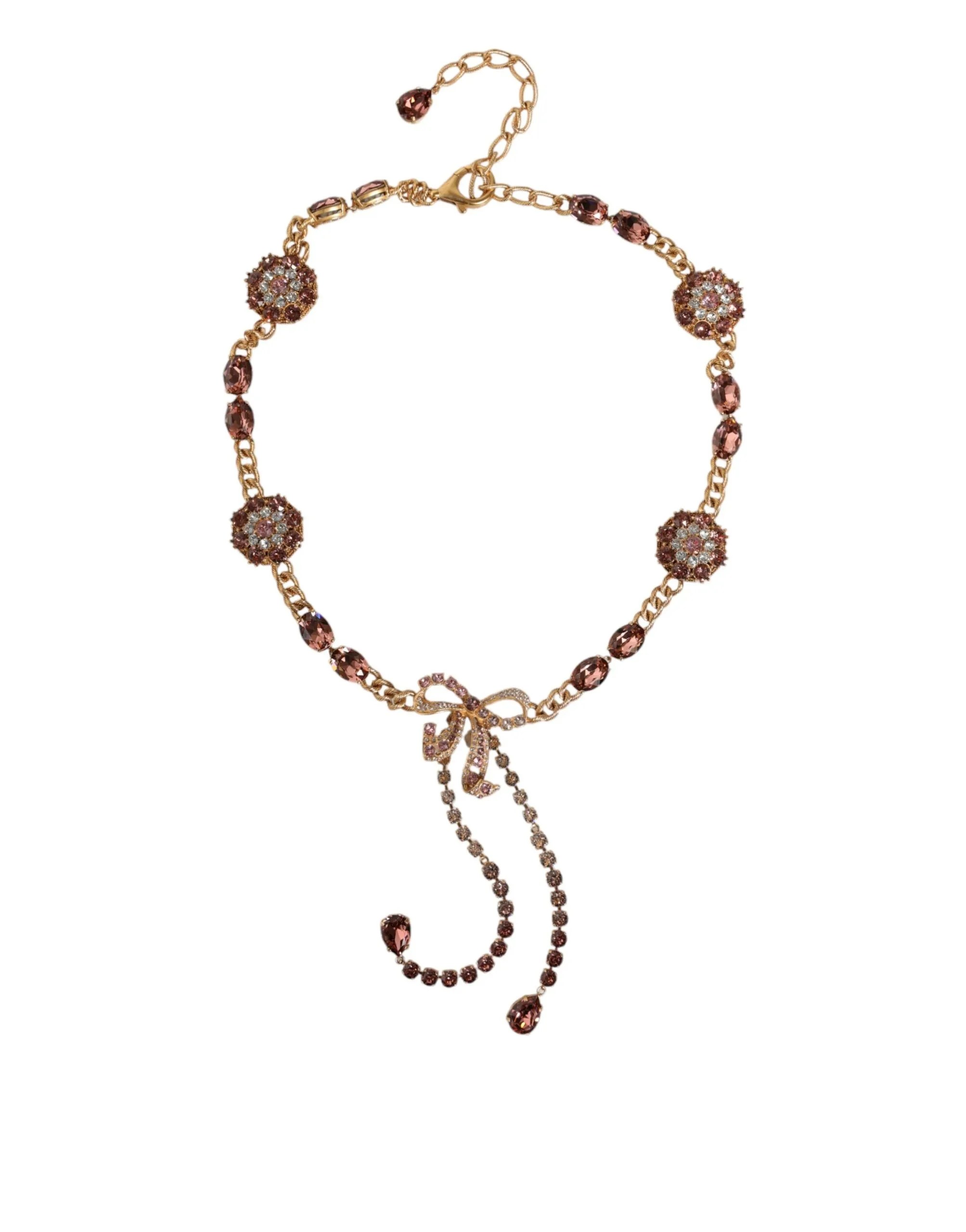 Dolce & Gabbana Women's Gold Tone Brass Crystal Embellished Belt