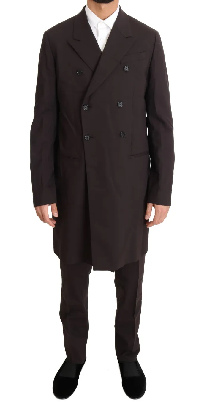 Dolce & Gabbana Men's Elegant Bordeaux Double Breasted Suit
