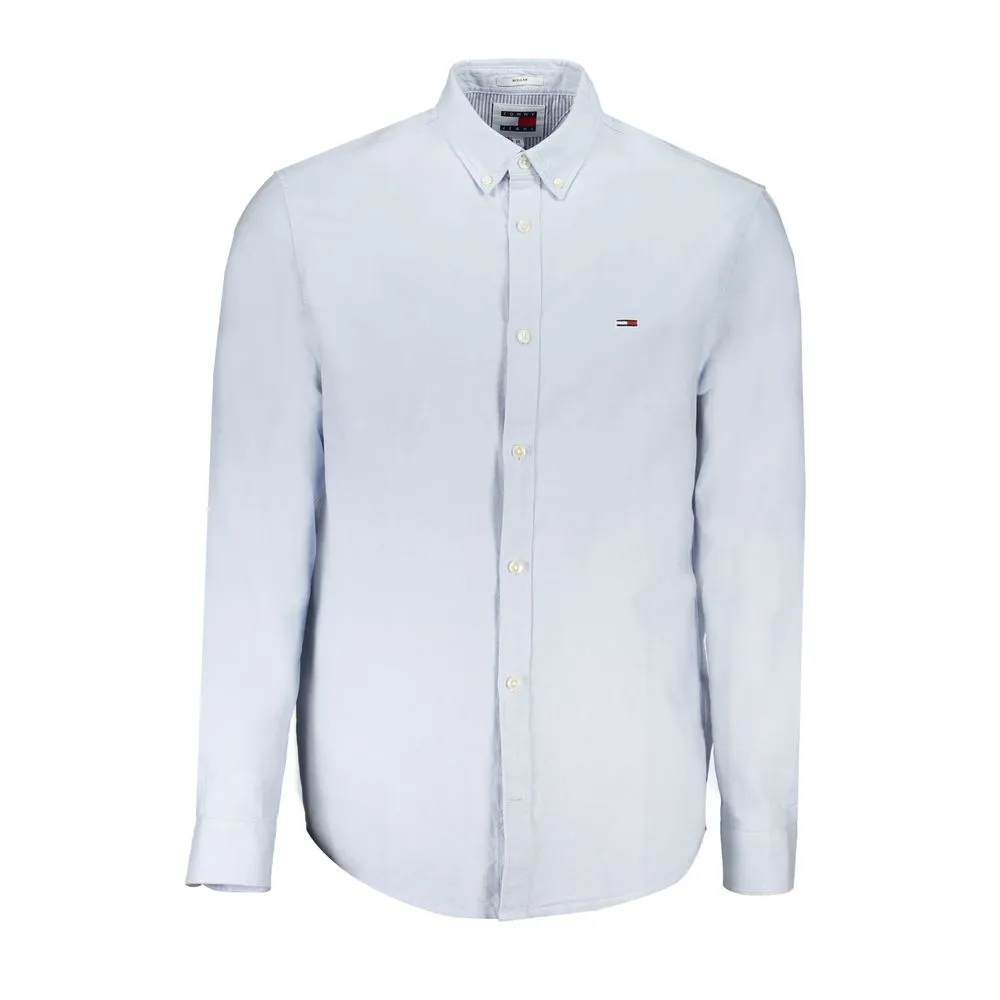 Tommy Hilfiger Men's Light Blue Cotton Shirt