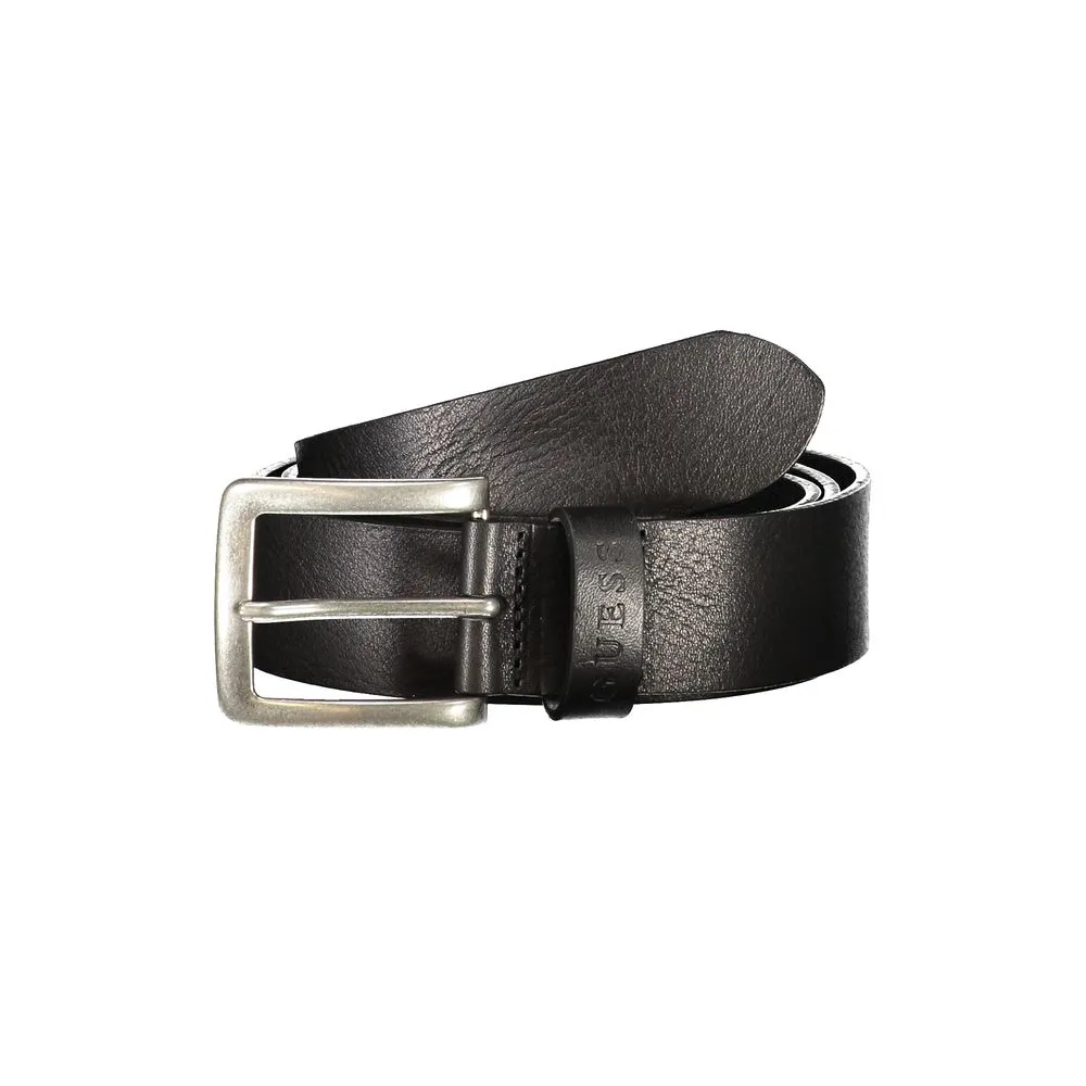 Guess Jeans Men's Black Leather Belt