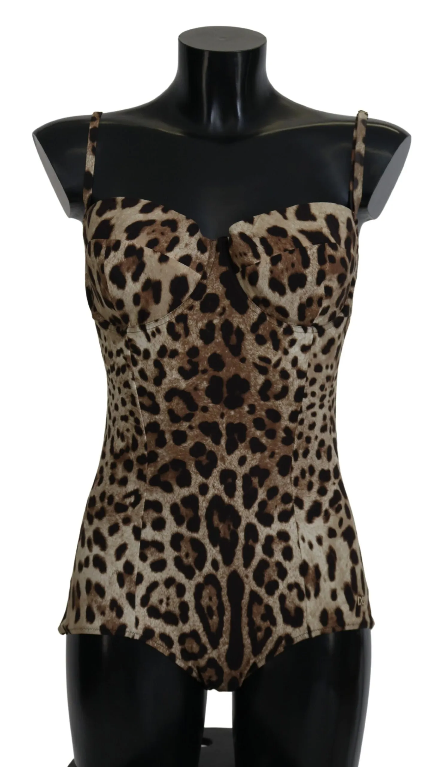 Dolce & Gabbana Women's Brown Leopard One Piece Swimwear Beachwear Swimsuit