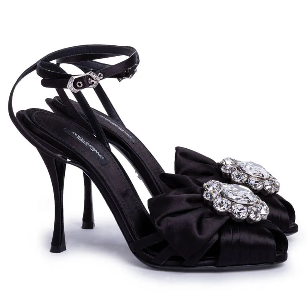 Dolce & Gabbana Women's Black Leather Di Capra Sandal