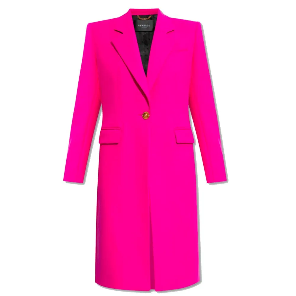 Versace Women's Fuchsia Viscose Jackets & Coat