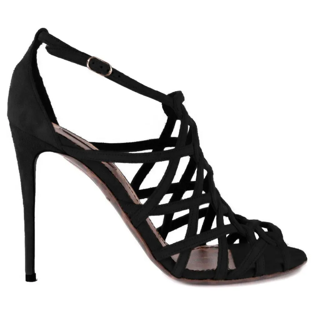 Dolce & Gabbana Women's Black Leather Di Calfskin Sandal