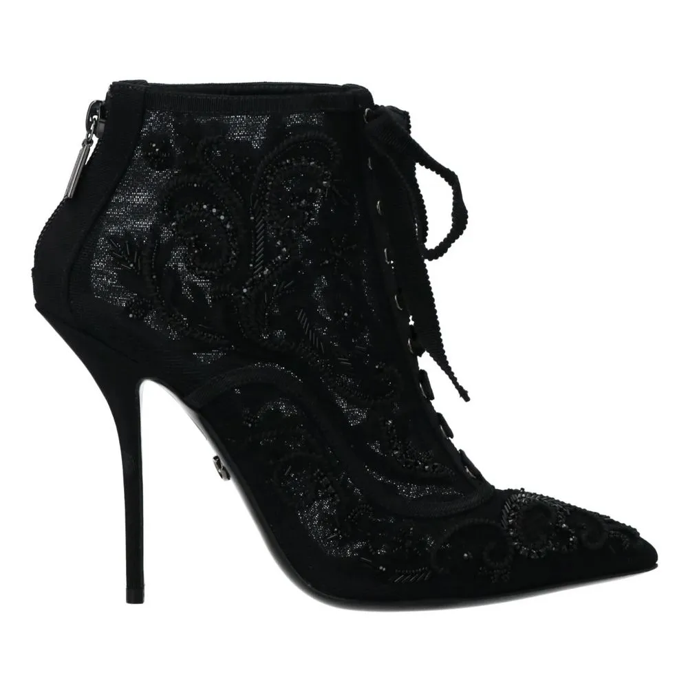 Dolce & Gabbana Women's Black Polyester Boot