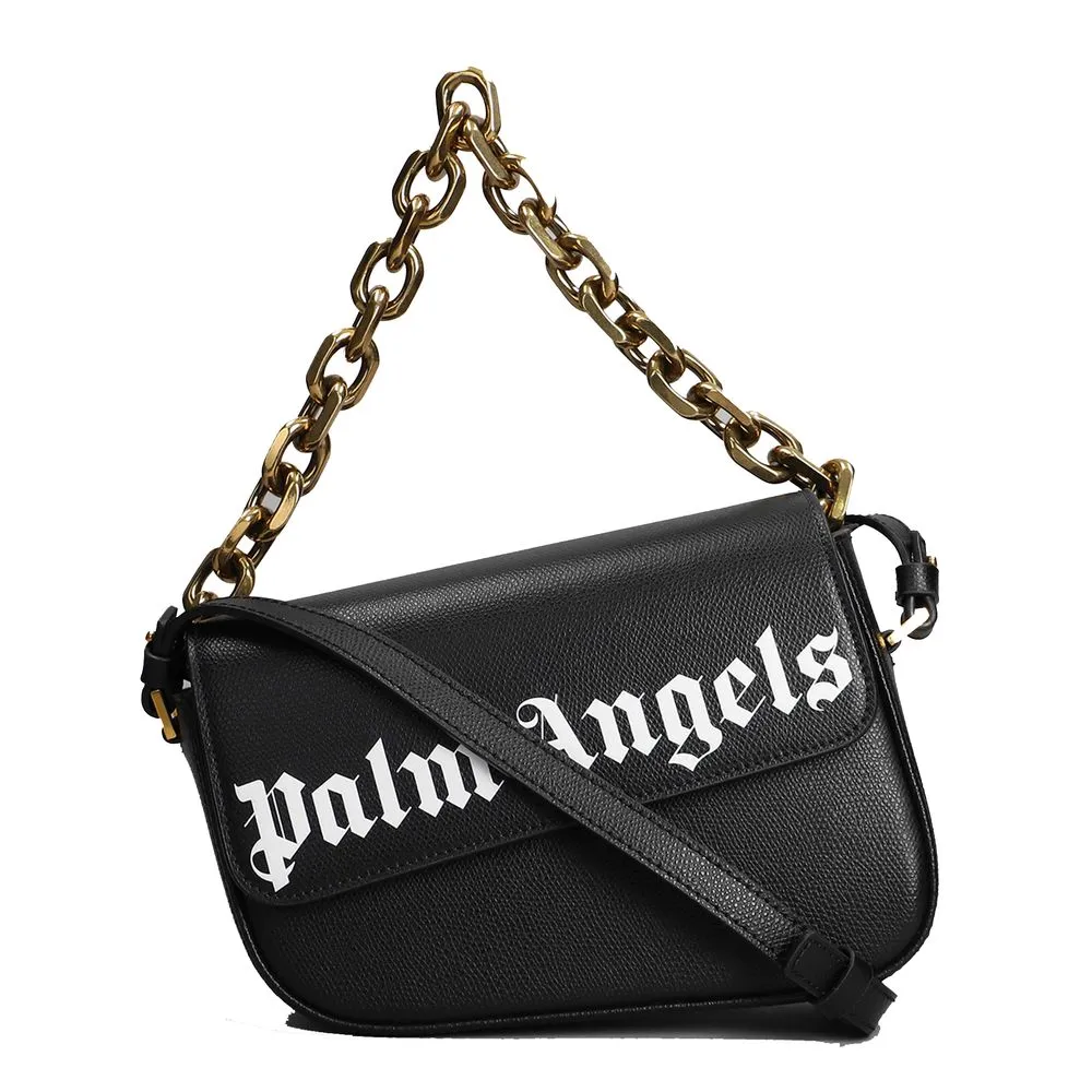 Palm Angels Women's Black Leather Crossbody Bag
