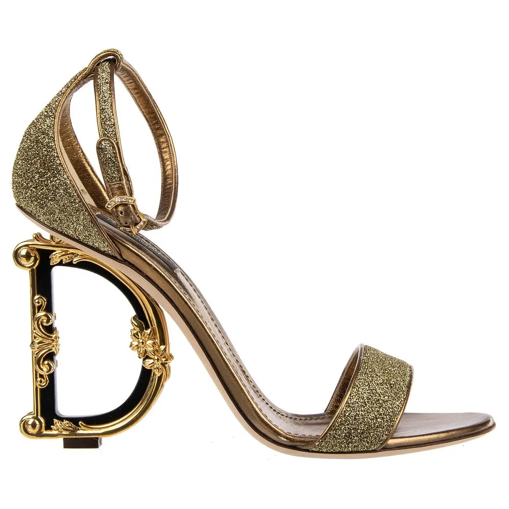 Dolce & Gabbana Women's Yellow Leather Di Lambskin Sandal