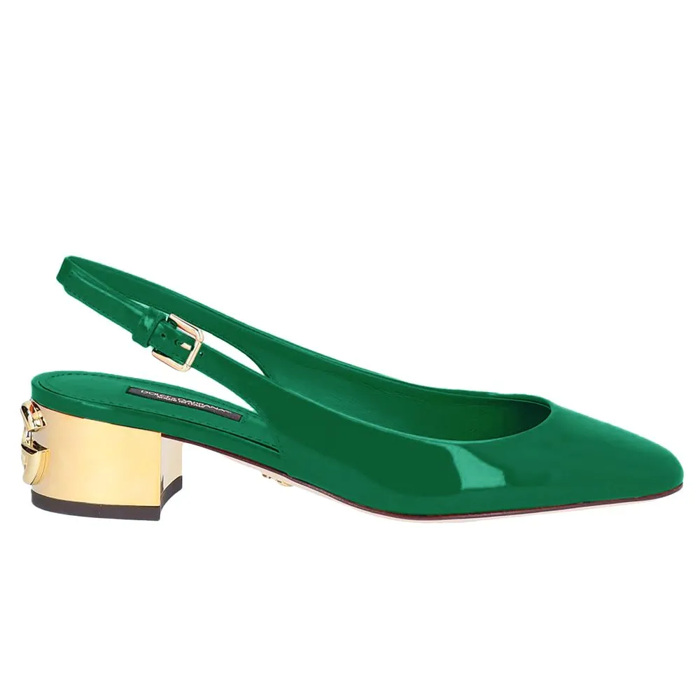 Dolce & Gabbana Women's Green Leather Di Calfskin Pump
