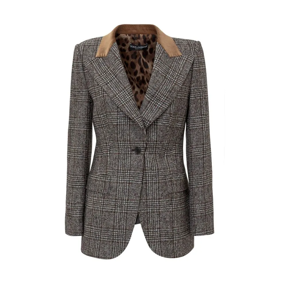 Dolce & Gabbana Women's Brown Wool Jackets & Coat