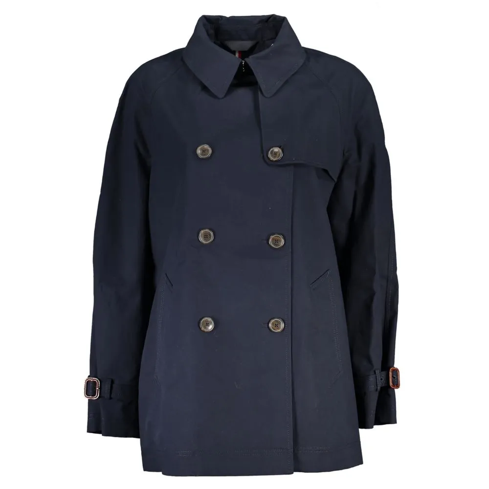 Tommy Hilfiger Women's Blue Cotton Jackets & Coat