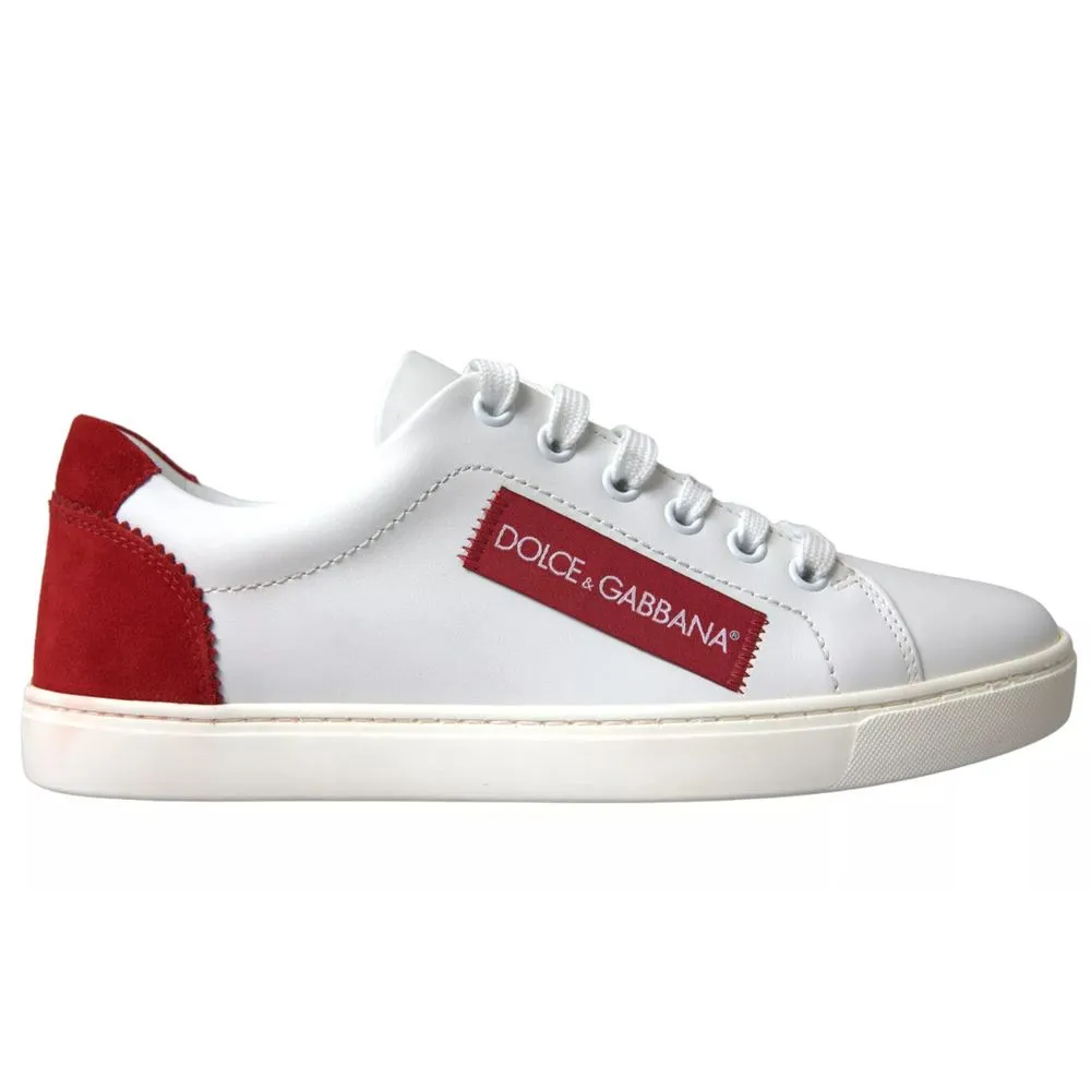 Dolce & Gabbana Women's White Leather Di Calfskin Sneaker