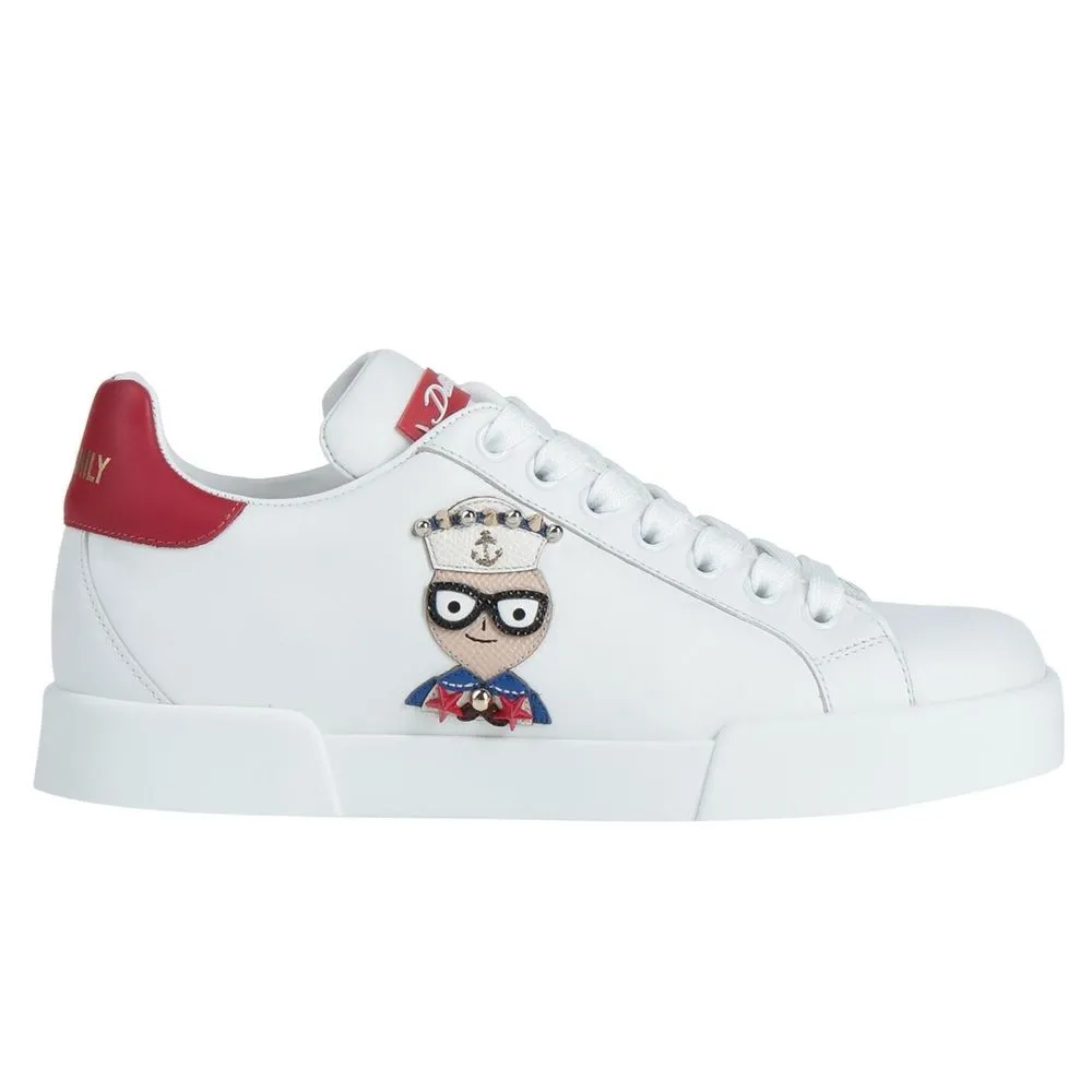 Dolce & Gabbana Women's White Leather Di Calfskin Sneaker
