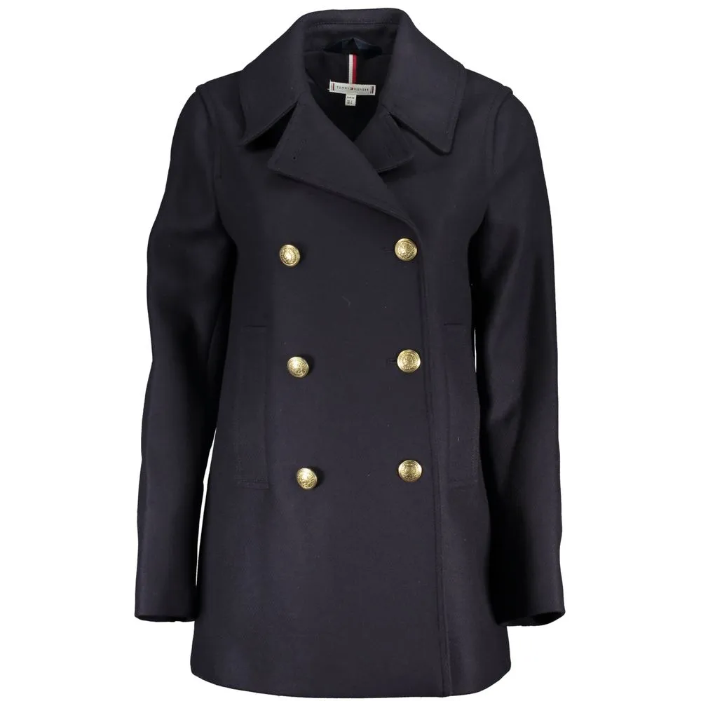 Tommy Hilfiger Women's Blue Fabric Jackets & Coat