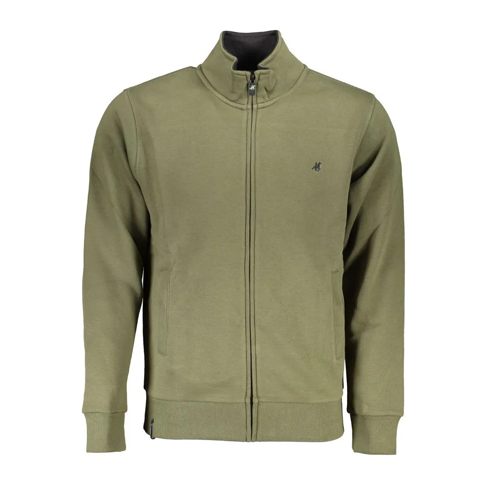 U.S. Grand Polo Men's Green Cotton Sweater