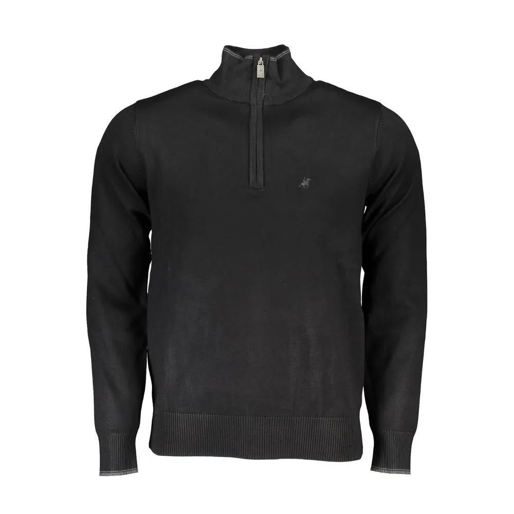 U.S. Grand Polo Men's Black Nylon Sweater